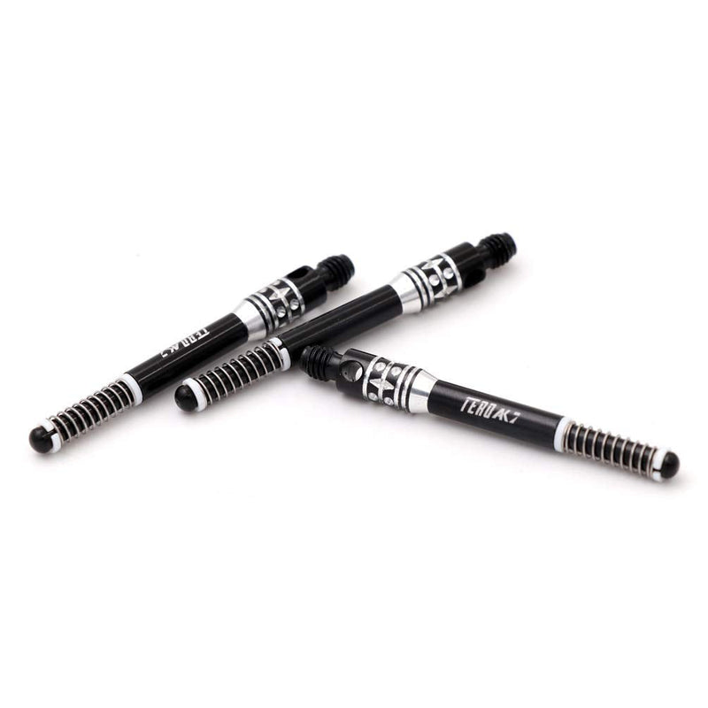 [Australia - AusPower] - CUESOUL TERO AK7 Aluminum Dart Shafts S/M/L Built-in Spring Telescopic for Steel Tip Darts and Soft Tip Darts,Set of 3 pcs Black Length-32.2mm 