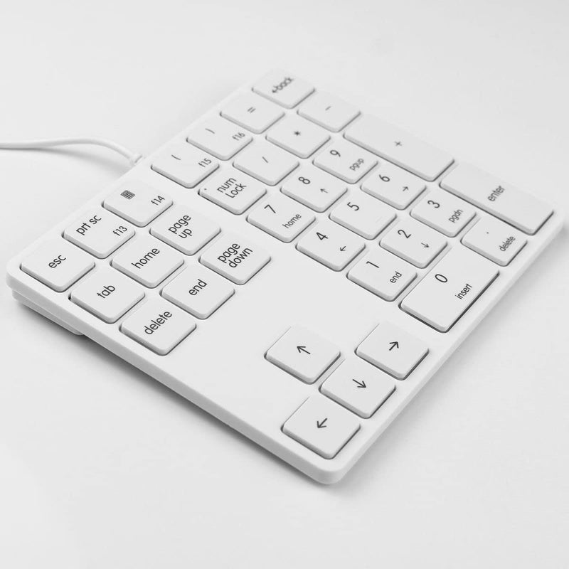 [Australia - AusPower] - Numeric Keypad 34 Keys (30%) Mini Multifunctional Wired Numpad Portable Keypad White Magicforce by Qisan 