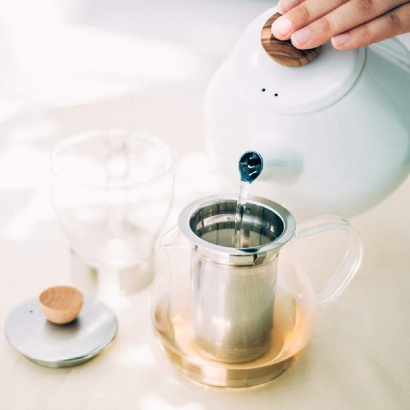 [Australia - AusPower] - Hario Tea Pitcher with Stainless Steel Filter, 450ml, Clear 450 ml 