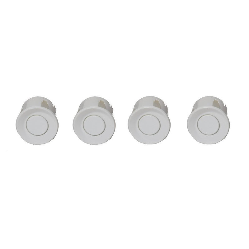 [Australia - AusPower] - EKYLIN Car Auto Vehicle Reverse Backup Radar System with 4 Parking Sensors Distance Detection + LED Distance Display + Sound Warning (White Color) White 4 Sensors 