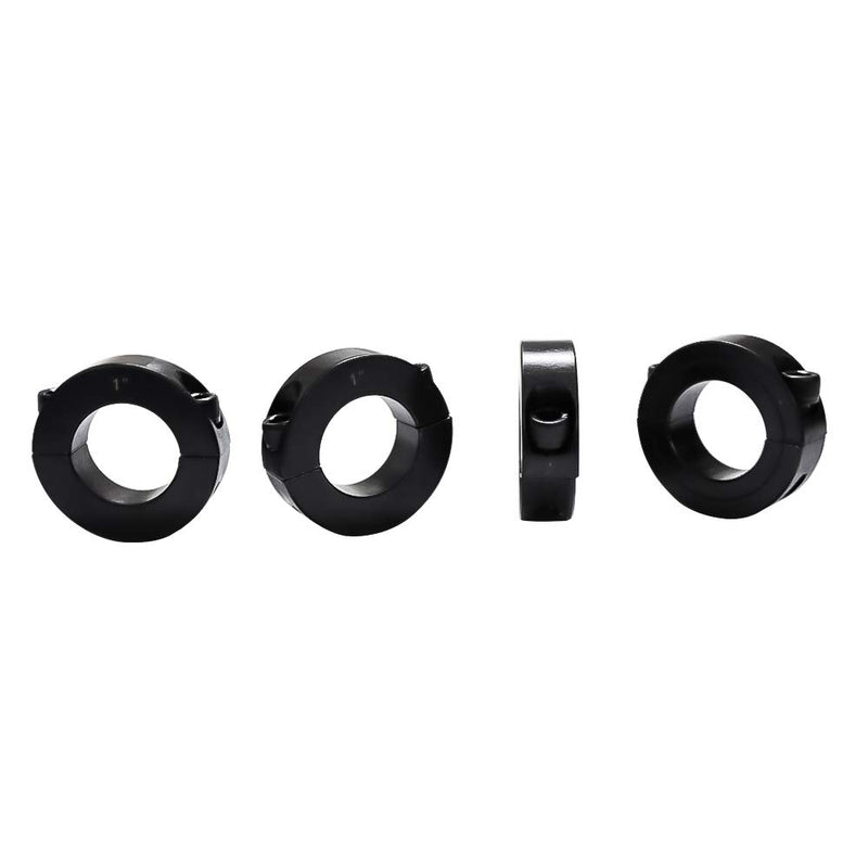 [Australia - AusPower] - 1 Inches Bore Double Split Shaft Collar Clamp Black Oxide Set Screws Style Two Piece 4pcs 1 Inch Bore 1" 