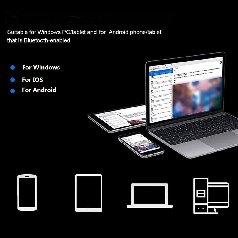[Australia - AusPower] - Wireless Keyboard, Portable Universal 7inch Wireless Bluetooth Keyboard with Touchpad for Tablet/Mobile Phone/PC, Compatible for Windows for Android 
