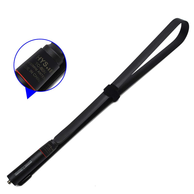 [Australia - AusPower] - HYS Tactical Foldable Antenna, Dual Band 144/430Mhz SMA-Female Handheld Whip, 31.5inch 800mm Antenna for BF UV-5R Series, UV-82 Series, BF-F8HP Kenwood Two Way Radio 