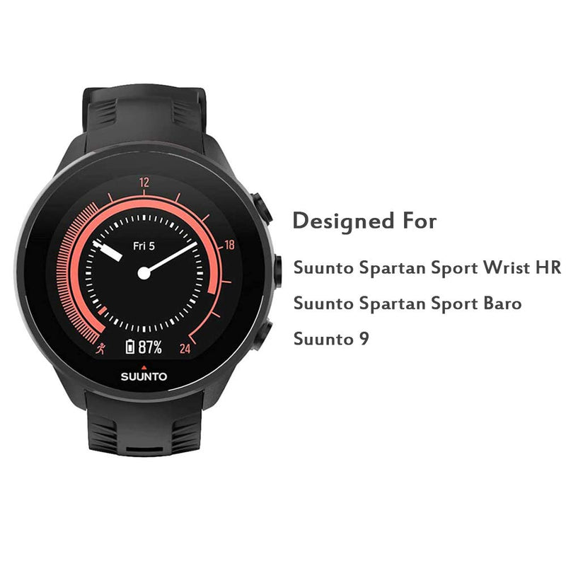 [Australia - AusPower] - Pwkutn Silicone Replacement Accessory Watch Band Wrist Strap Bracelet for 7 & 9 and Spartan Sport Wrist HR / Baro Smart watch AMBER 