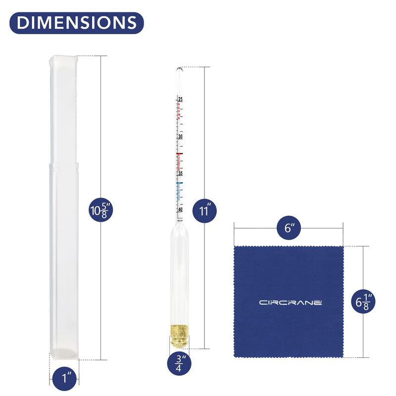 [Australia - AusPower] - Circrane Maple Syrup Hydrometer with BRIX & Baume Scales, Density Meter for Sugar and Moisture Content 