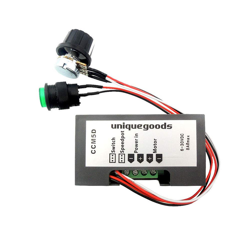 [Australia - AusPower] - Wixine 1Pcs DC 6V-30V 12V 24V Max 8A Motor Speed Controller PWM with Digital Display Switch 