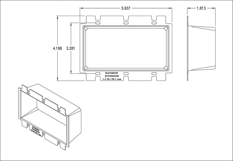 [Australia - AusPower] - iMBAPrice BE3-1 (3-Gang) Electrical Power Outlet Box Extender, White 1 