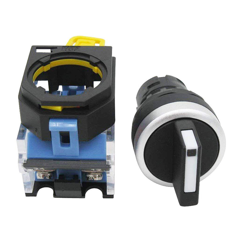 [Australia - AusPower] - TWTADE/Red Green Momentary Push Button Switch 440V 10A 1NC 1NO,3 Positions 2NO Latching Rotary Select Selector Switch Station Box (Quality Assurance for 3 Years) hz-11BNGR-20X 