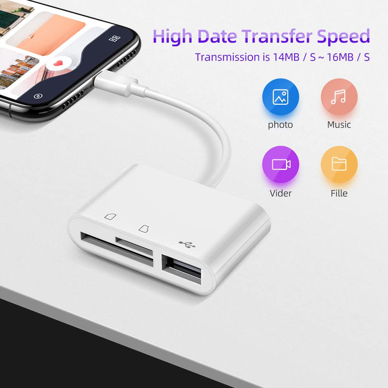 [Australia - AusPower] - USB C to Micro SD TF Memory Card Reader, Compatible with iPad Pro, MacBook Pro/Air, Chromebook, 3-in-1 USB Camera Card Reader Adapter for XPS, Galaxy S10/S9 and More USB C Devices 