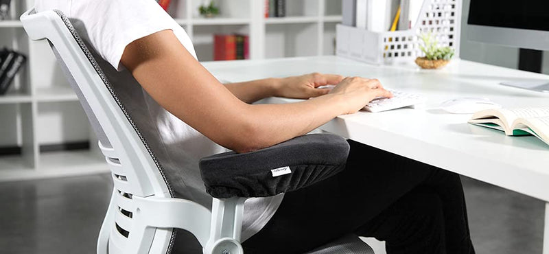 [Australia - AusPower] - Aloudy Arm Rest Pillow, 2021 New Size 11” Office Chair Armrest Cover Pads, Comfy Desk Chair Cushions for Elbows and Forearms(Large, Set of 2) 