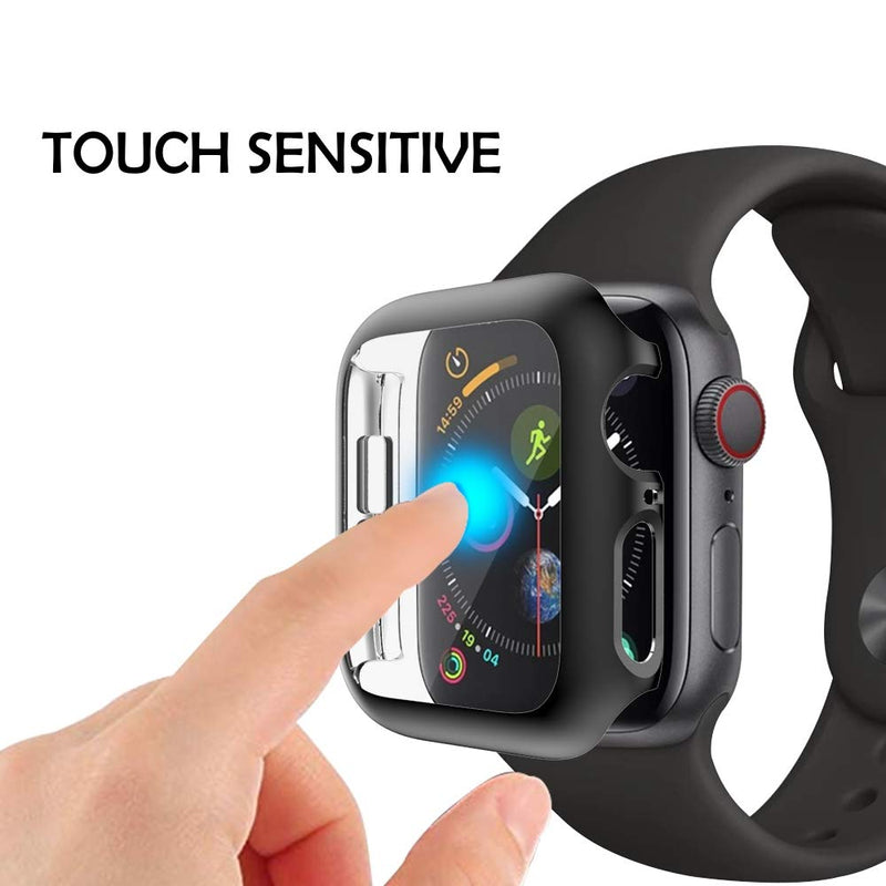[Australia - AusPower] - ARYKX Smart Watch Screen Protector Case - Compatible with the 38mm Apple Watch Series 3 & 2 - Scratch Proof, Touch Sensitive Tempered Glass & Bumper Shield - Oleophobic Coated Protective Accessories 38mm for Series 3 & 2 