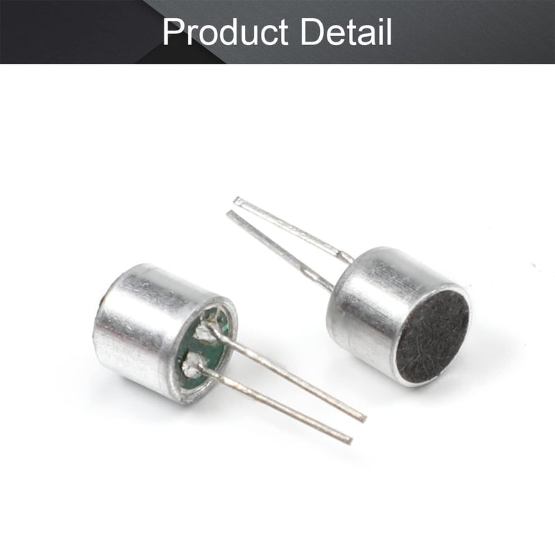 [Australia - AusPower] - Fielect 10Pcs 6050P-54DB Electret Microphone Pickup 6mm x 5mm Cylindrical Condenser MIC with Pins 