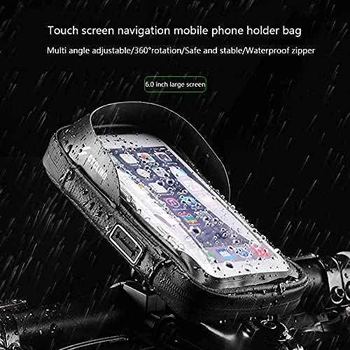 [Australia - AusPower] - Bike Phone Top Tube Bag Bicycle Front Frame Storage Pouch Cell Phone Mount Holder Case for iPhone 11 12 13 Pro, Samsung Galaxy S22 S21 S20 A01 A10e A20e A41, Google Pixel 5 4 3 4a, LG K31 Phoenix 5 