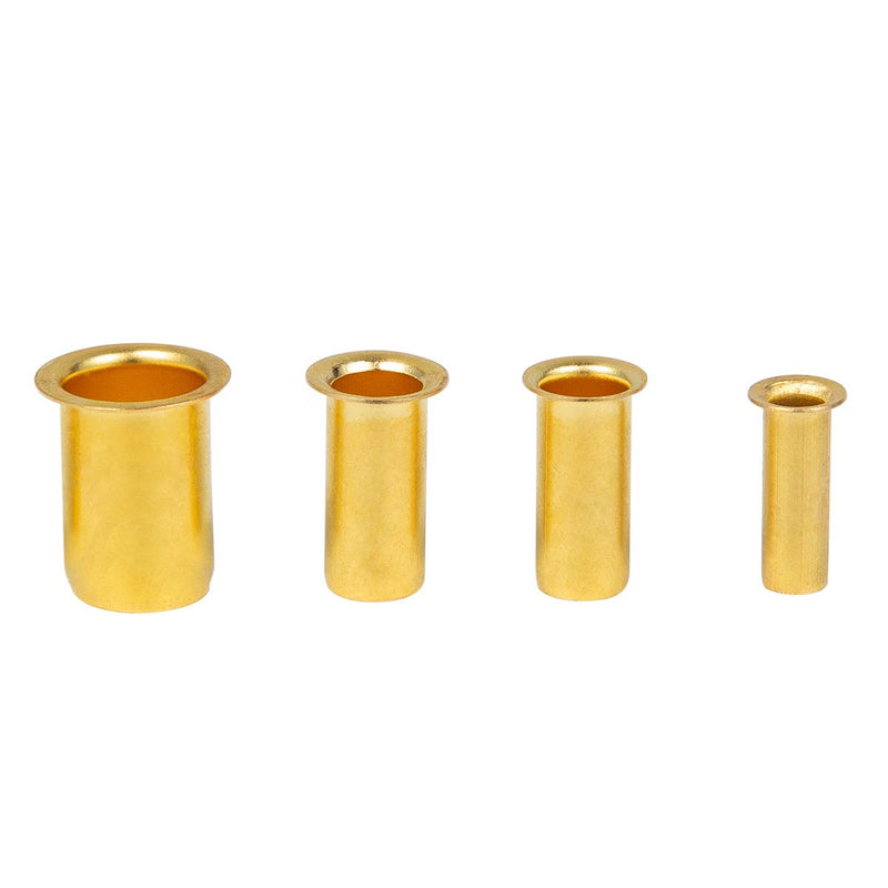 [Australia - AusPower] - Breezliy 160pcs Tube OD(1/4" 5/16'' 3/8" 1/2") Brass Compression Insert,Brass Compression Fitting Assortment Kit , Insert Tube Support Compression Sleeve Fitting 160pcs 4 Sizes Brass Compression Insert 