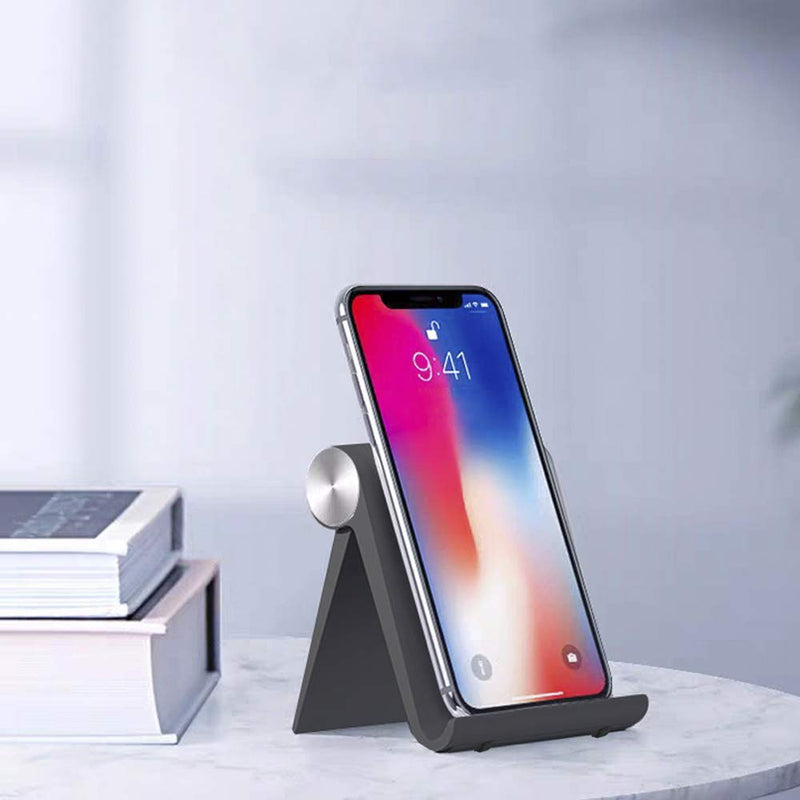 [Australia - AusPower] - Mayten Adjustable Cell Phone Stand Universal Foldable Mobile Phone Dock，Compatible for iPhone12 iPhone11 Pro Xs Max 8 7 6,Switch,iPad Mini,Samsung GalaxyS10,Google Nexus,Kindle-Black black 