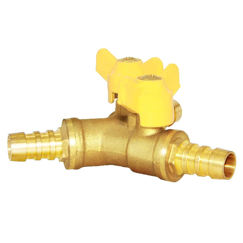 [Australia - AusPower] - Joywayus 3/8" ID Hose Barb, Y Shaped Type 3 Way Brass Shut Off Ball Valve Fitting Large Flow Upgraded Version AY3/8L 