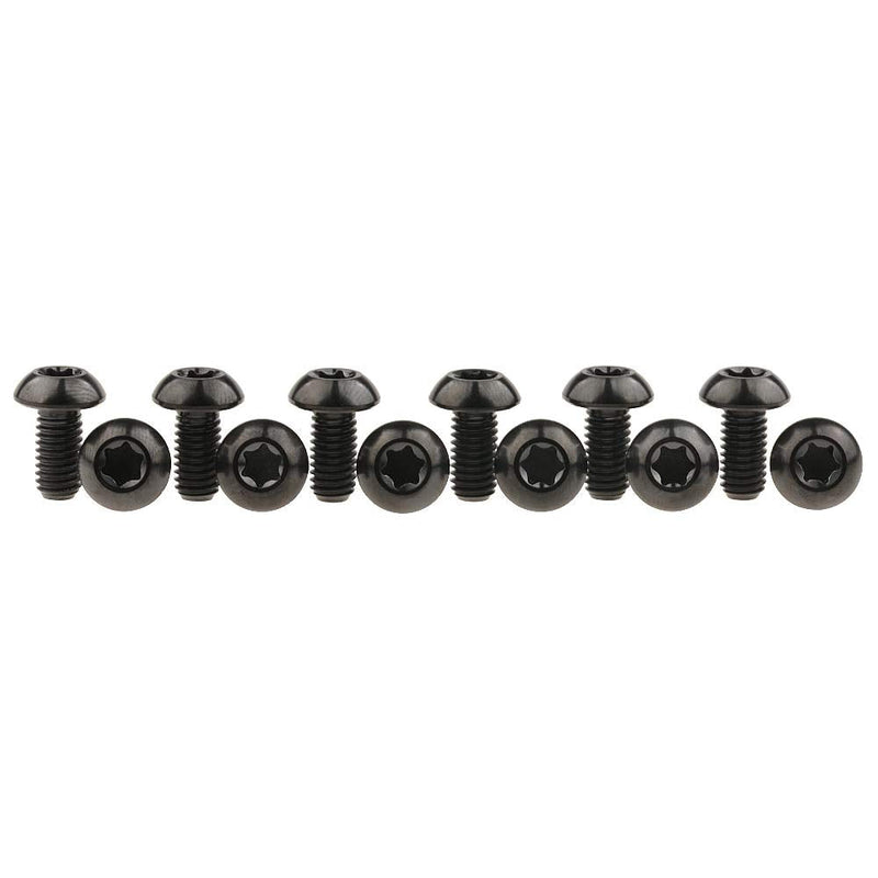 [Australia - AusPower] - Wanyifa 12Pcs Ti Titanium Bolts Torx M5x10 Bicycle Bike Disc Brake Cycle Rotor Screws Gr5 Black 