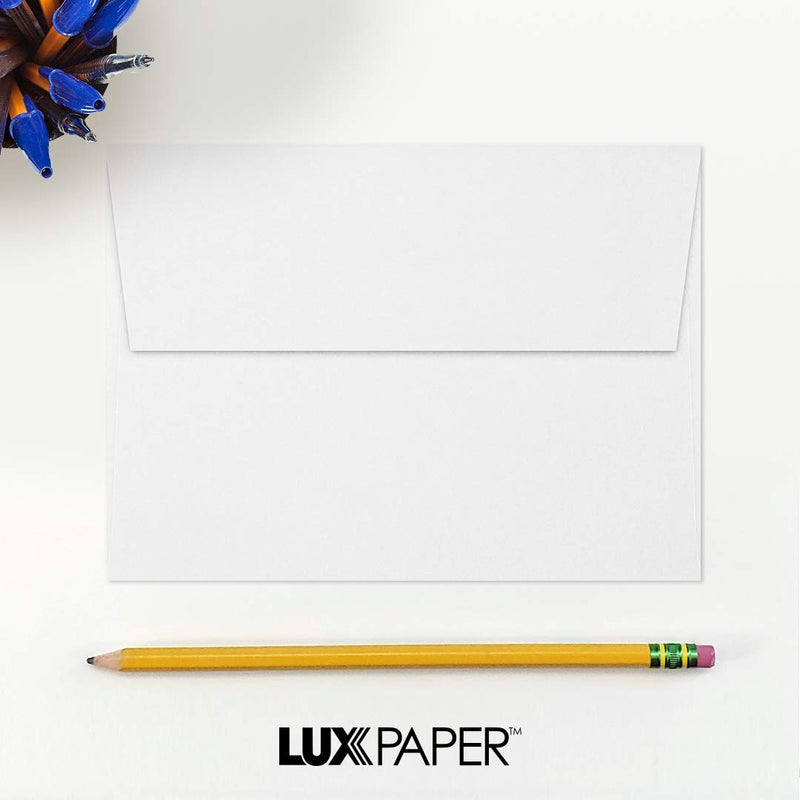 [Australia - AusPower] - LUXPAPER A7 Invitation Envelopes for 5 x 7 Cards in 80 lb. Bright White, Printable Envelopes for Invitations, w/Peel and Press Seal, 50 Pack, Envelope Size 5 1/4 x 7 1/4 (White) 50 Qty. 80lb. White 