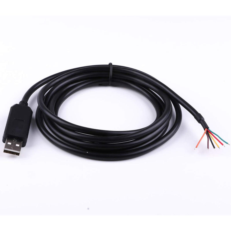 [Australia - AusPower] - FTDI Chip USB to 3.3v TTL UART Serial Converter Wire End Stripped Connector Flash Program Download Cable 6FT Compatible TTL-232R-3V3-WE 