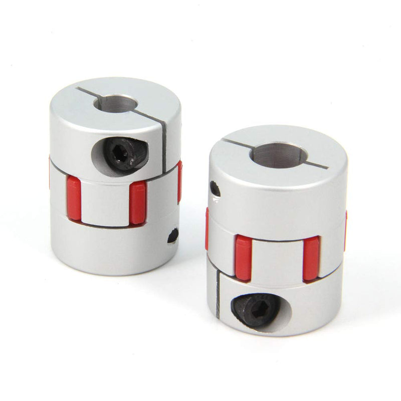 [Australia - AusPower] - Zeberoxyz 2PCS 8mm to 10mm Aluminium Plum Flexible Shaft Coupling Diameter25mm Length30mm 8x10mm Motor Connector Flexible Coupler for 3D Printer CNC Machine and Servo Stepped Motor?8x10mm? D25 L30 