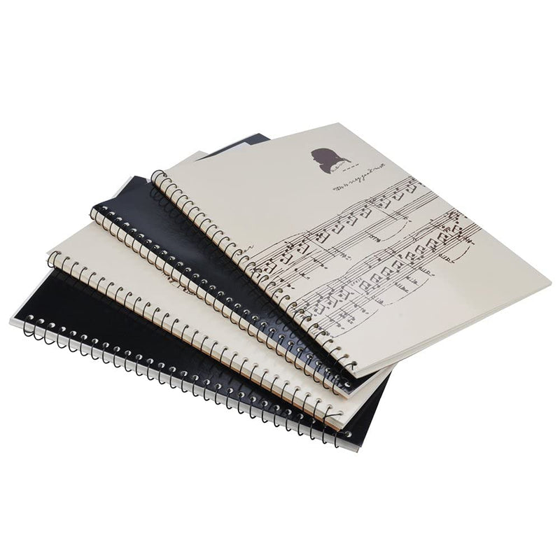 [Australia - AusPower] - Stave Notebook,Musical Notation Staff Notebook,Music Manuscript Paper,With 50 Pages Music Blank Sheet Music Notebook Music Note Black 