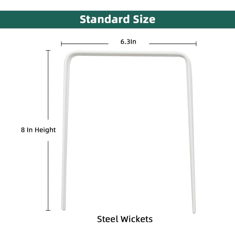 [Australia - AusPower] - ApudArmis Croquet Wickets Standard Size, Set of 9 White Square Arrow Wickets Rplacement for 28In or 32In Croquet Lawn Backyard Outdoor Game (8In Height & 6.3In Width) 