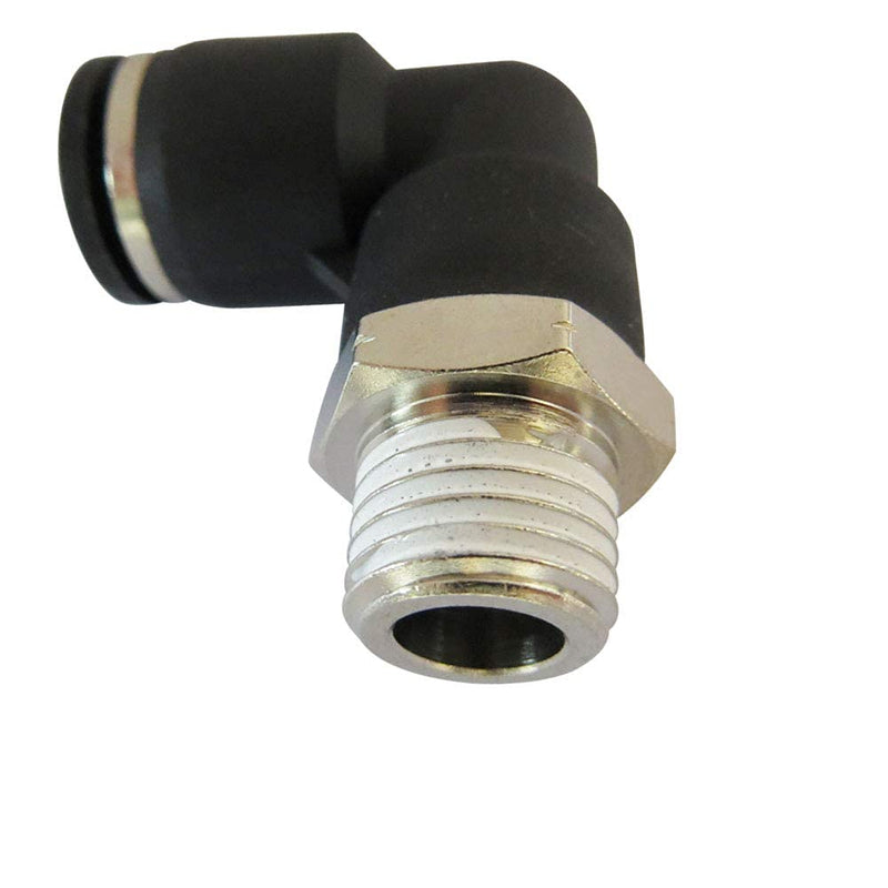 [Australia - AusPower] - Metalwork Push to Connect Pneumatic Tube Fitting 90 Degree Male Elbow 3/8" OD x 1/4" NPT Thread (Pack of 5) 3/8" OD x 1/4" NPT Male Pack of 5 