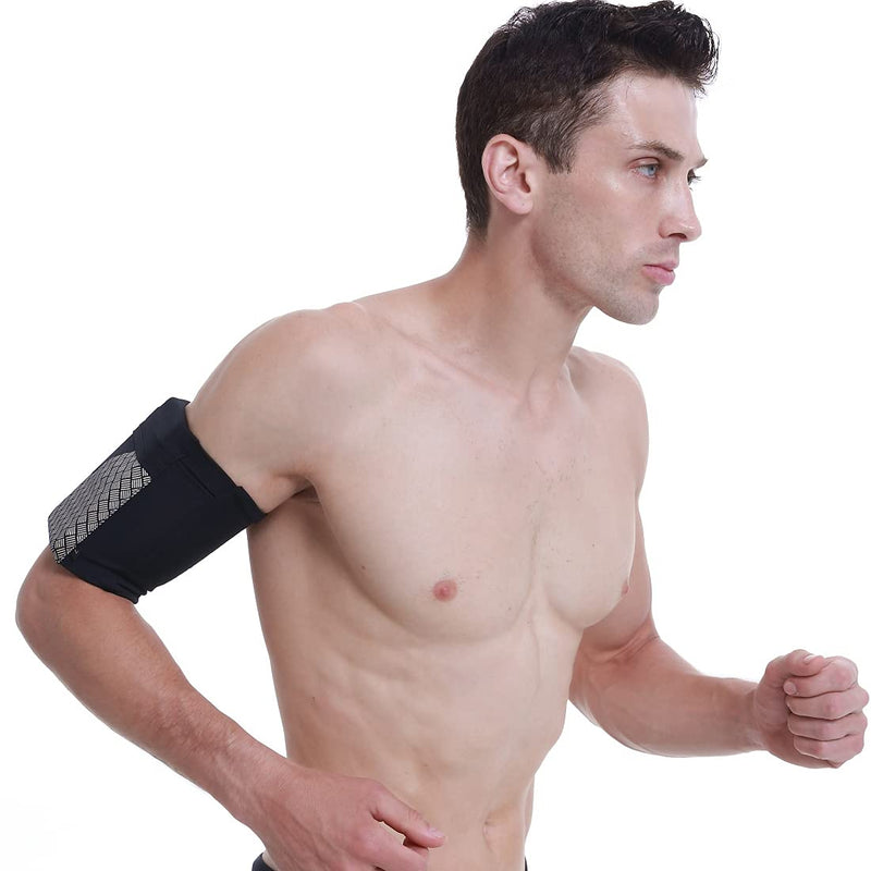 [Australia - AusPower] - Cell Phone Armband for Running, Sports Armband for All Phones Fitness and Gym Workouts Universal (iPhone X/8/7/6/Plus,Samsung Galaxy S9/S8/S7/S6/Edge/Plus & LG,Huawei,Google,Sony & More) Black L Large 