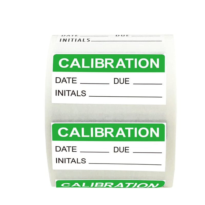 [Australia - AusPower] - Calibration Stickers for NIST Calibration, ISO-900 Calibration, Quality Control 3/4 x 1 1/2 Inch in Size 500 Adhesive Stickers on a Roll(Green) 