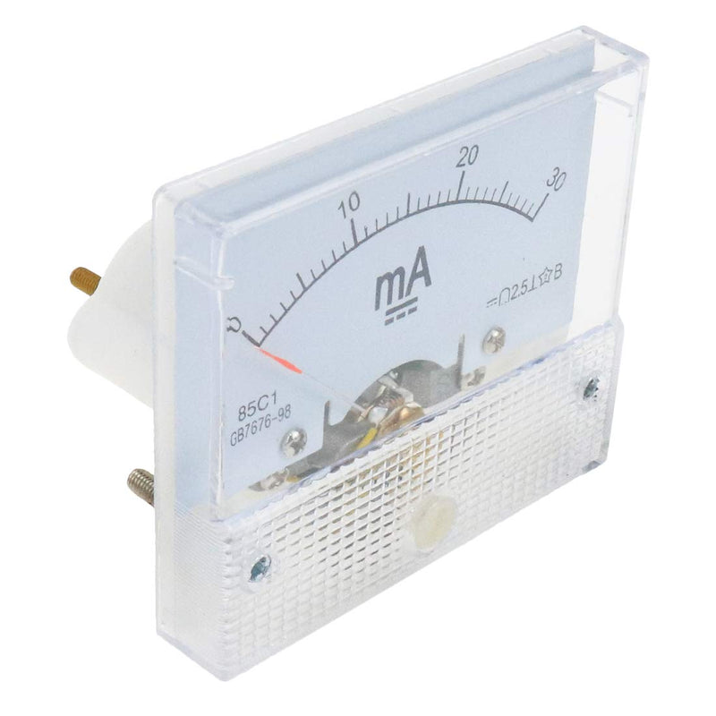 [Australia - AusPower] - Bitray DC 0-30mA Rectangle Analog Panel Ammeter 85C1 for Auto Circuit or Other Voltage Measurement Devices Ampere Tester Gauge 