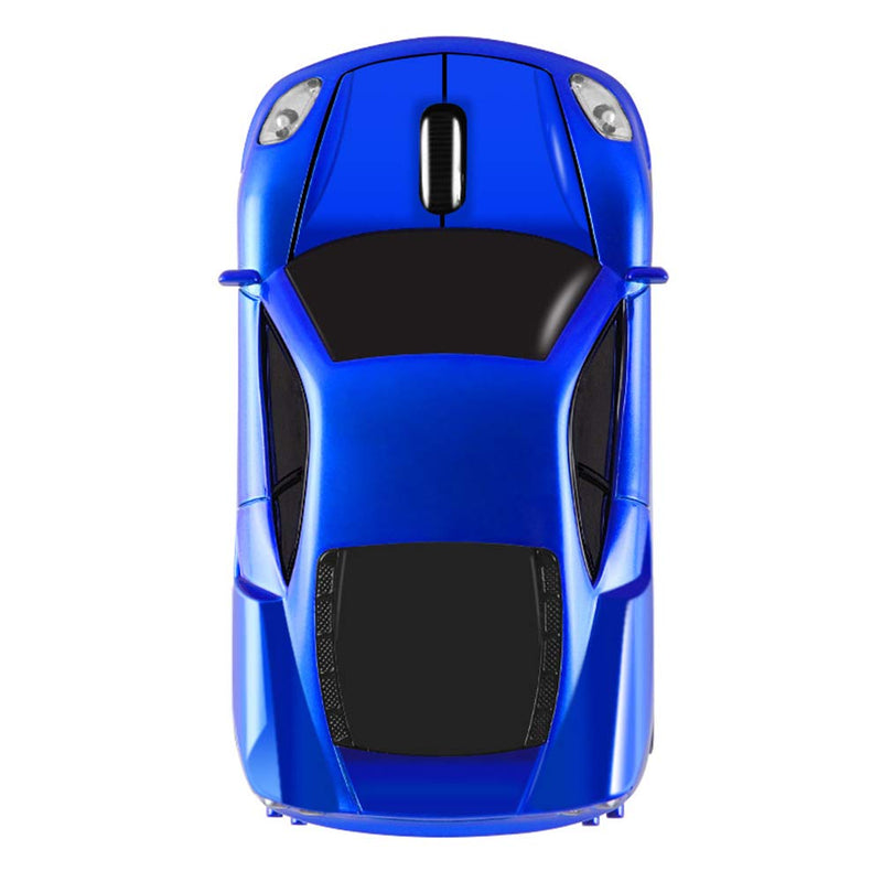[Australia - AusPower] - Wireless Mouse, 2.4GHz Cool Sport Car Shape Wireless Mouse Optical Cordless Mice with USB Receiver for PC Laptop Computer Notebook 1600 DPI-Blue blue 