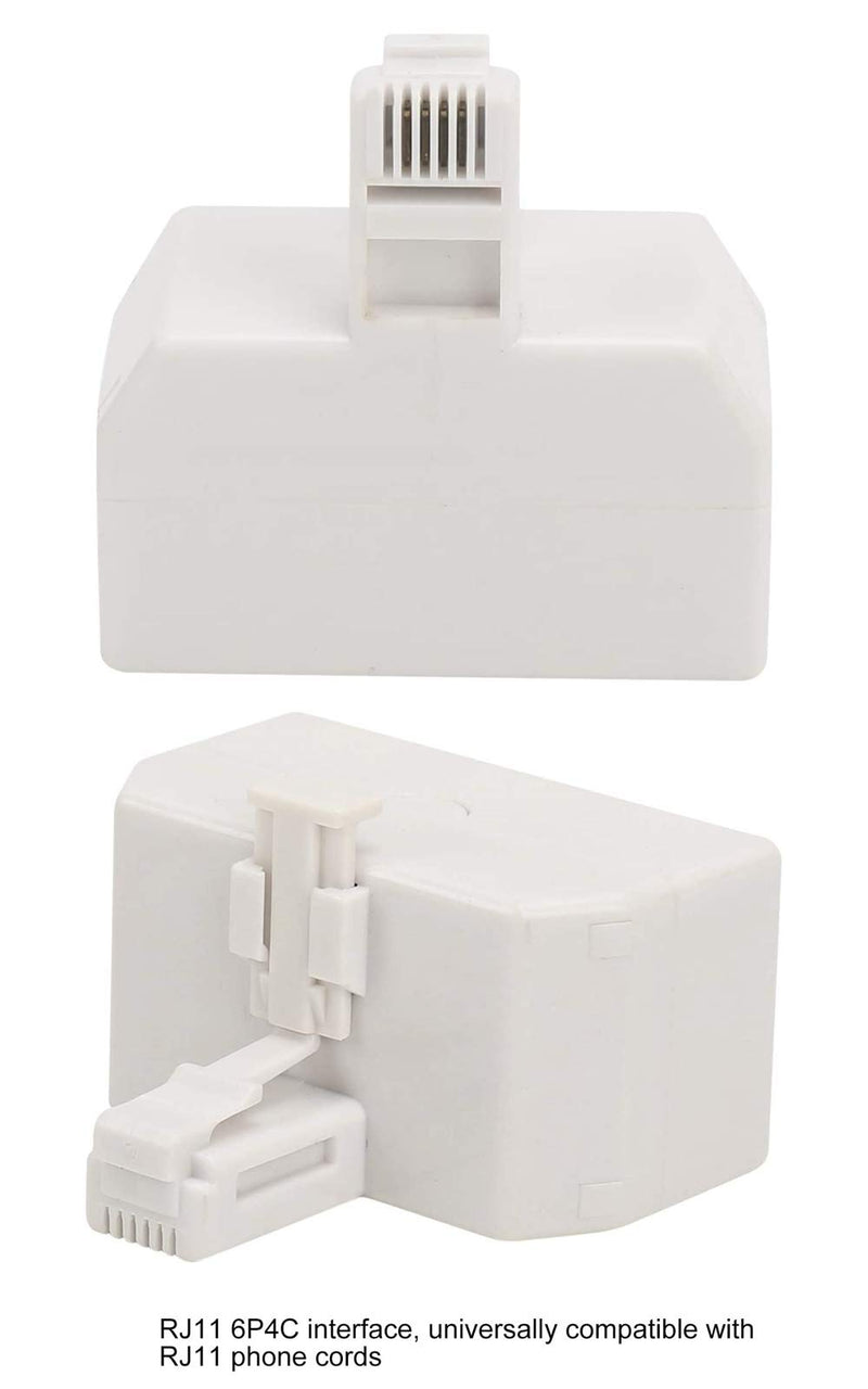 [Australia - AusPower] - Telephone Splitters,RJ11 6P4C Duplex Wall Jack Adapter Dual Phone Line Splitter Wall Jack Plug 1 to 2 Modular Converter Adapter for Office Home ADSL DSL Fax Model Cordless Phone (Three Way-3 Pack) Three Way-3 Pack 