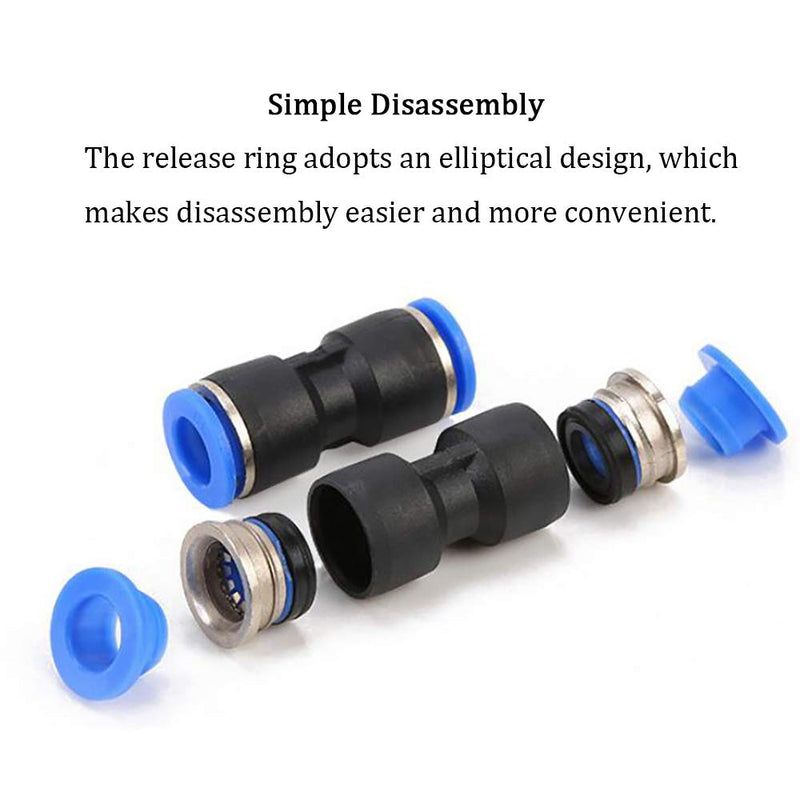 [Australia - AusPower] - 10mm Quick Fitting, 3/8” OD Push to Connect Pipe Tube Straight Fittings, Pneumatic Air Line Connector 20Pcs 10mm 
