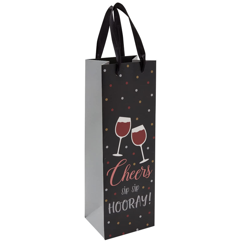 [Australia - AusPower] - 12 Pack Wine Bottle Gift Bags with Handles Bulk Set for Birthdays, Holidays (4 Designs) 