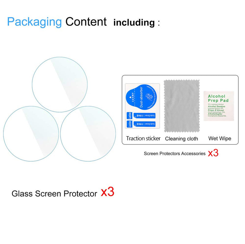 [Australia - AusPower] - Suoman 3-Pack for Samsung Galaxy Watch 4 40mm Screen Protector Tempered Glass for Galaxy Watch 4 40mm Smartwatch [2.5D 9H Hardness] [Perfectly Fit] 