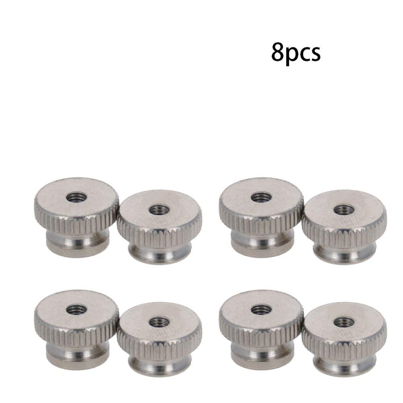 [Australia - AusPower] - Yinpecly M3 304 Stainless Steel Knurled Thumb Nuts Round Knobs with Whitewash for Cabinets Tool Boxes Silver Tone 8pcs 