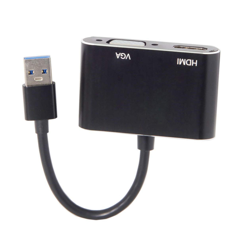 [Australia - AusPower] - CY USB 3.0 2.0 to HDMI VGA HDTV Adapter Cable External Graphics Card for Windows Laptop 