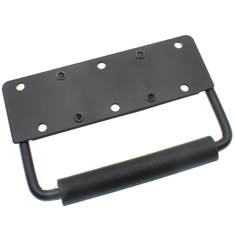[Australia - AusPower] - OZXNO 2 Pcs Spring Loaded Case Handle Heavy Duty Surface Mount Chest Handle for Flight Case Cabinet Garage Boat (4.88" × 3.15", Black) 