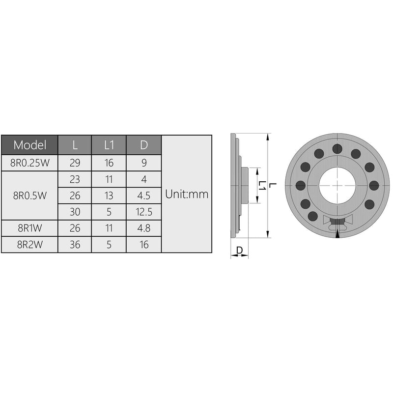 [Australia - AusPower] - Fielect 4Pcs DIY Magnetic Speaker 0.5W 8 Ohm 23mm Diameter Round Shape Replacement Loudspeaker 