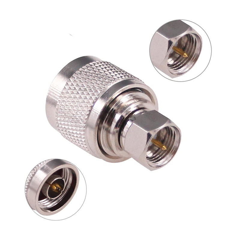 [Australia - AusPower] - RFaha 4pcs N to F Coax Adapter N Type Male/Female to F Type M/F RF Coaxial Connector Kit(F107-4) 