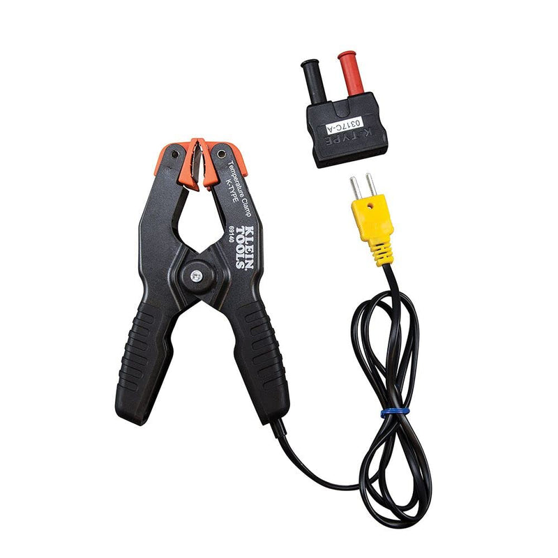 [Australia - AusPower] - Klein Tools 69140 K-Type Thermometer, Pipe Temperature Clamp for HVAC, Measures -4 to +212 Degrees Fahrenheit K-Type Temperature Pipe Clamp 