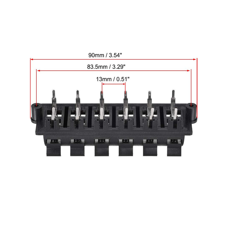[Australia - AusPower] - uxcell 2 Row 12 Way Spring Speaker Terminal Clip Push Release Connector Cable Terminals Strip Block WP12-03 5Pcs 12pin 