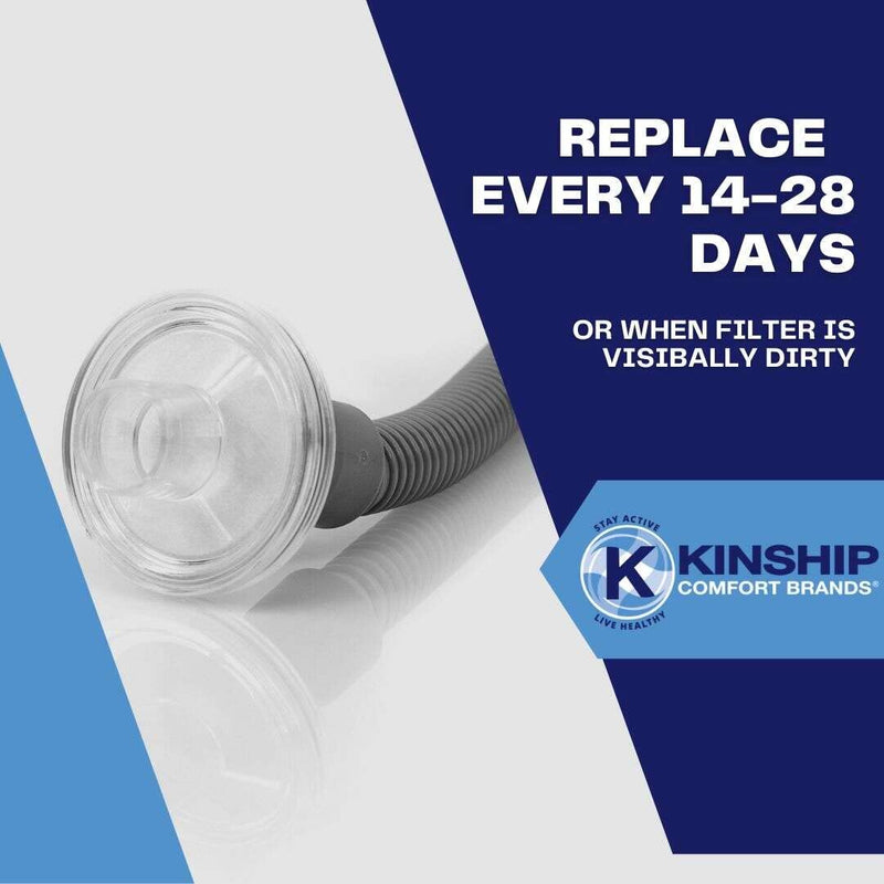 [Australia - AusPower] - CPAP/BIPAP Inline Filter | Filters Out Moisture to Improve Your CPAP Experience | Available in 5, 10, 25 & 50 Packs Filters Over 99.99% of Contaminants 
