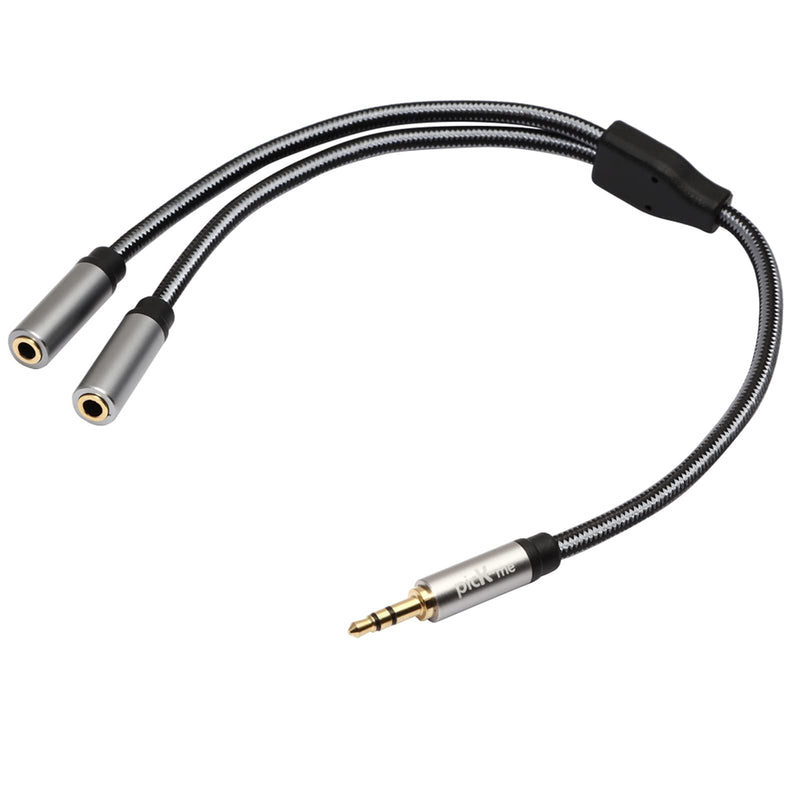 [Australia - AusPower] - Oluote Headphone Splitter Cable, TRS 3.5mm Male to 2 Ports TRS 3.5mm Female Stereo Y Audio Jack Extension Cable, for Speaker, Car, Smartphone, MP3, PC, Tablet (0.3M/0.98FT) 