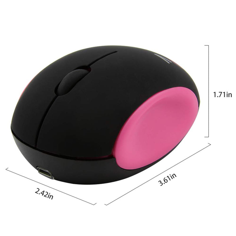 [Australia - AusPower] - 3C Light 2.4GHz Wireless Mouse Cute Small Silent Mouse Portable Mini Rechargeable Optical Mice Cartoon Computer Mouse 3 Buttons Cordless Mouse for Laptop Desktop PC Notebook (Red) Red 