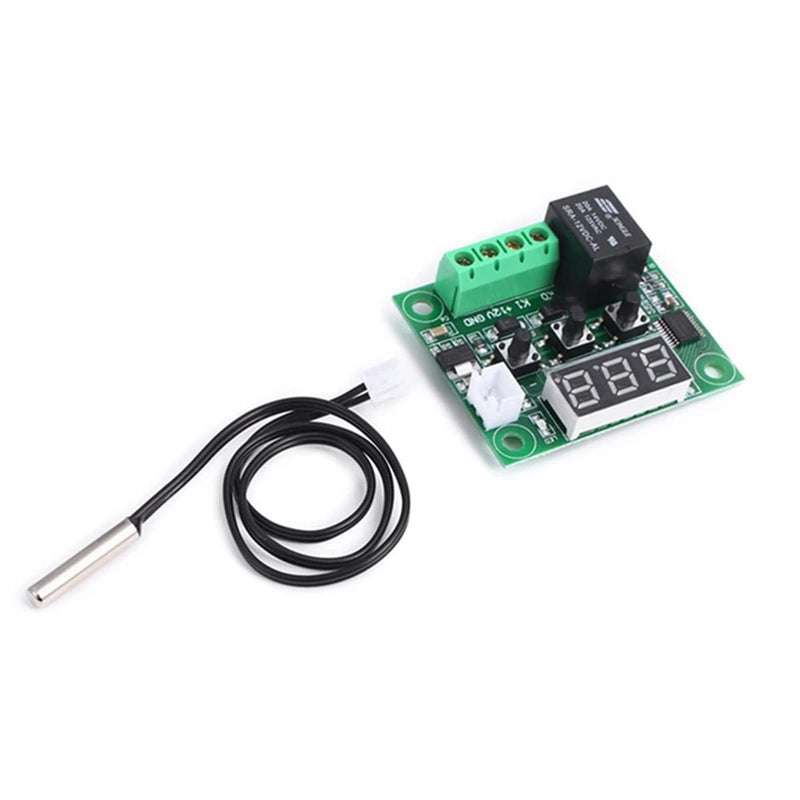 [Australia - AusPower] - FainWan 2pcs W1209 12V DC Digital Temperature Controller Board Micro Thermostat -50-110°C Electronic Module Switch with 10A One-Channel Relay and Waterproof Compatible with Ar-duino Rasp-Berry Pi 