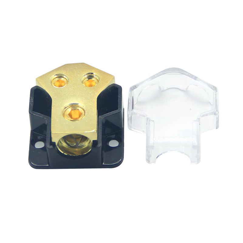 [Australia - AusPower] - ZOOKOTO 0/2/4 Gauge in 4/8/10 Gauge Out Amp Power Distribution Block Car Audio Splitter 2 Way Outputs Power Distributor Block Fuse Holder 