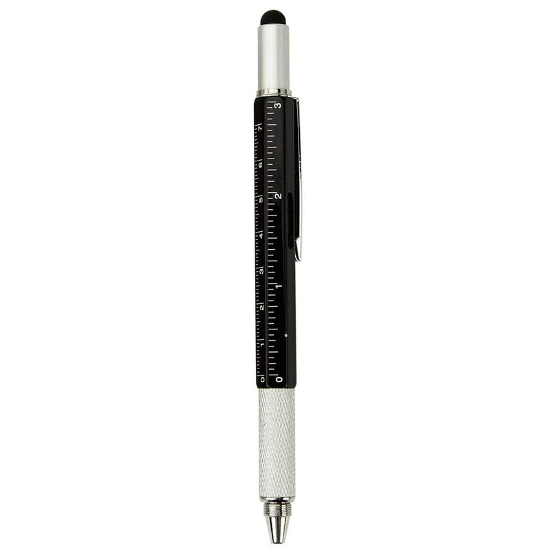 [Australia - AusPower] - [2-Pack] 5-in-1 Universal Touch Screen Stylus + Ballpoint Pen + Ruler + Level + Screwdriver for Phone Tablet PC iPhone iPad Samsung LG 