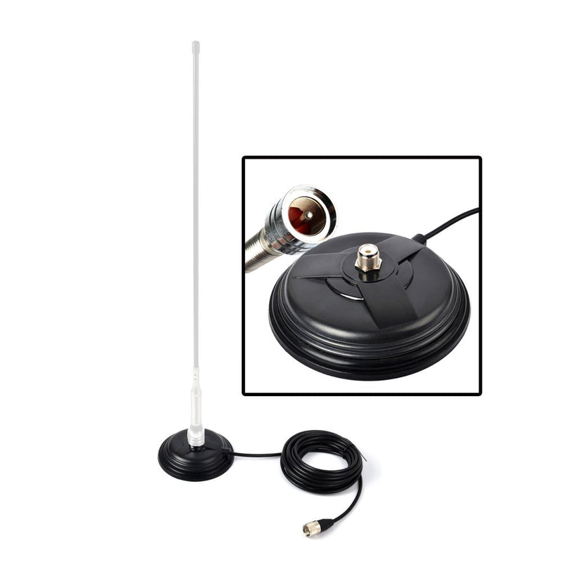 [Australia - AusPower] - HYS Magnetic Antenna Mount, UHF-Female (So239) Heavy Duty Antenna Bracket with 5M/16.4ft RG-58 Cable for Yaesu Motorola Kenwood icom Midland Mobile Car Transceiver 