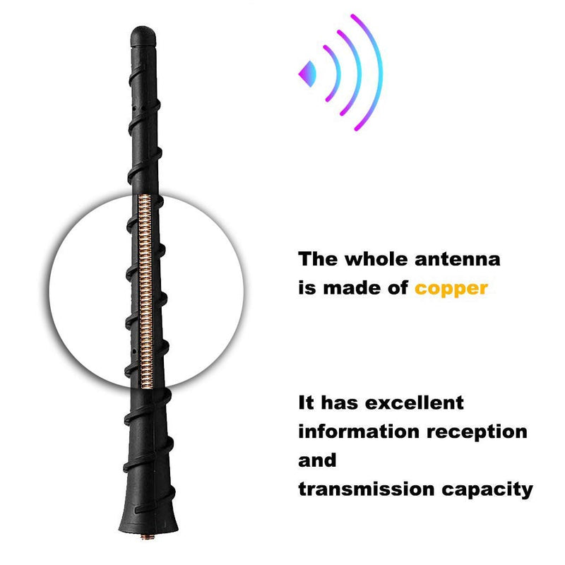 [Australia - AusPower] - 7 Inch Antenna for 2011-2019 Jeep Cherokee Grand Cherokee Dodge Durango Dart Journey Chrysler 200 | OEM 5091100AA 68297936AA 5091100AB 